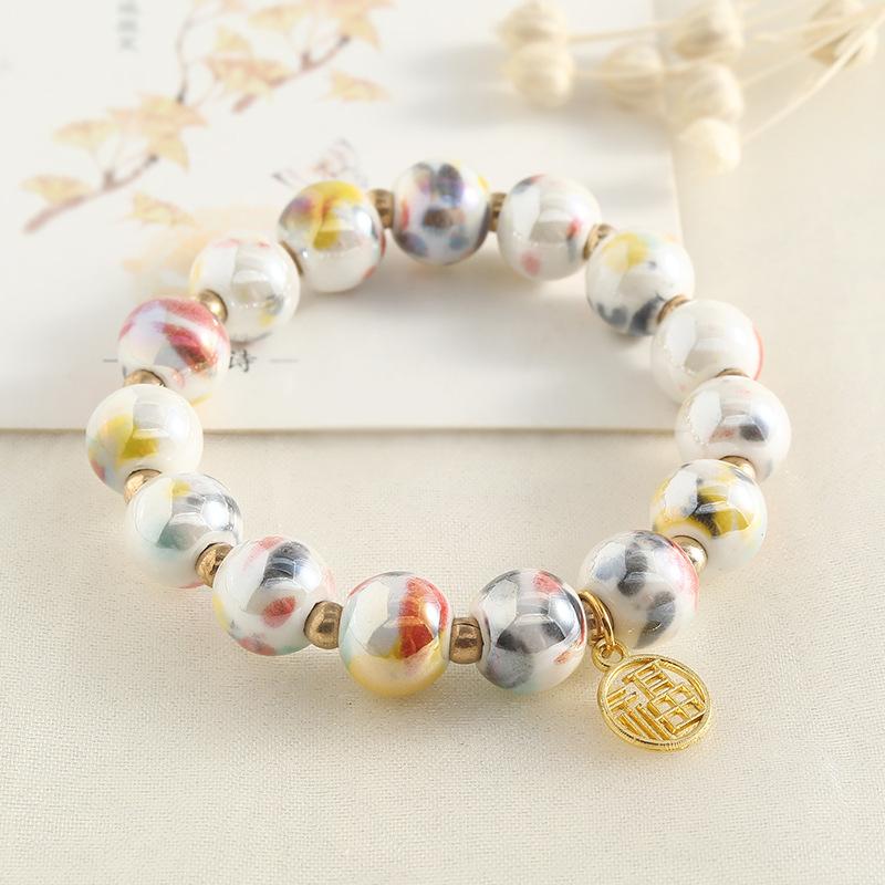 1Pcs Ceramic Bracelet Hand Chain Couple Hand Chain Beaded Bracelet
