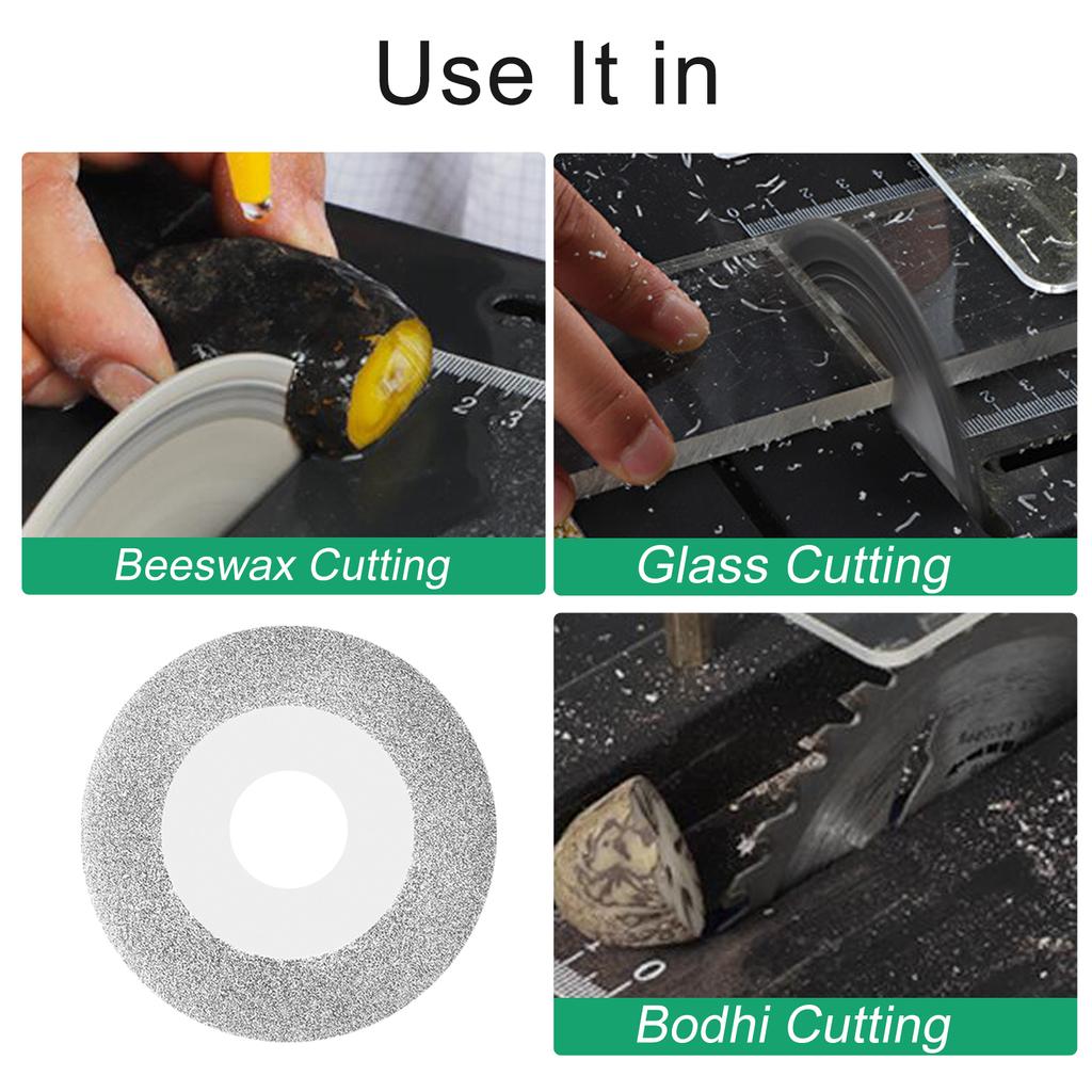 Chainsaw Blade Set  4PCS  Contains  2.5in Diameter 63mm Resin Saw Blade & Diameter 60mm Emery Saw