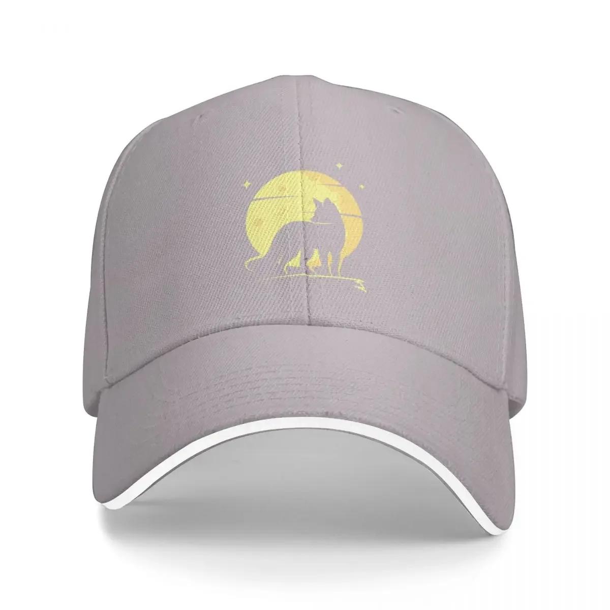 

Fox Silhouette With A Full Moon Gorra De Béisbol Ropa De Calle Cumpleaños Gorra Táctica Militar Hombres Mujeres