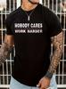 Men's Fashion Trendy Round Neck T-Shirt with Fun English Print, Humorous and Interesting, Suitable for Spring and Summer