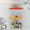 Plastic Suction Cup Bathroom Triangle Shelf Wall Mounted Shower Organizer  Washing Bathing