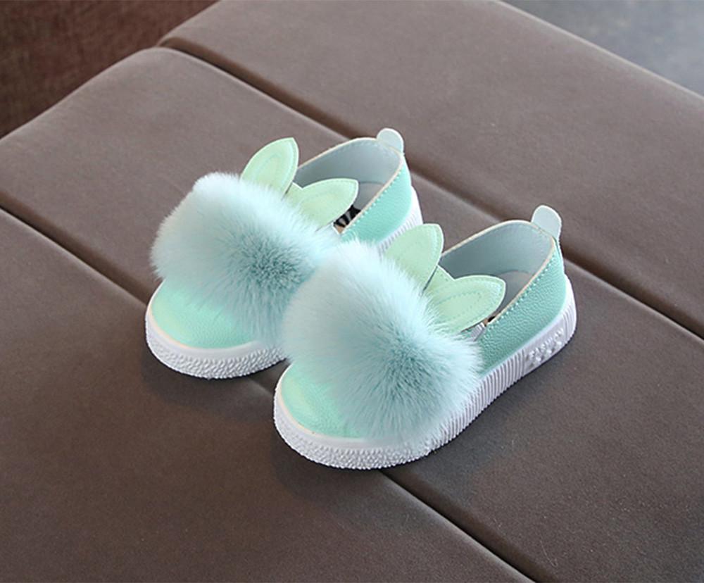 Stylish Toddler Baby Fur Sneaker Girls Cute Bunny Soft Anti-slip Single Shoes Stylish Toddler Baby Fur Sneaker Girls Cute Bunny Soft Anti-slip Single Shoes