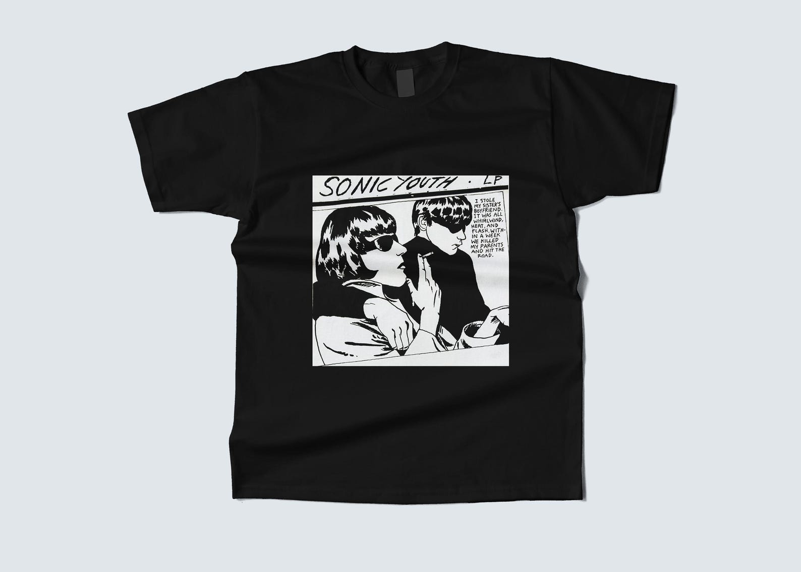 Sonic Youth Goo Album Cover T shirt - 90s Vintage - Eco-Friendly Cotton unisex Tee S