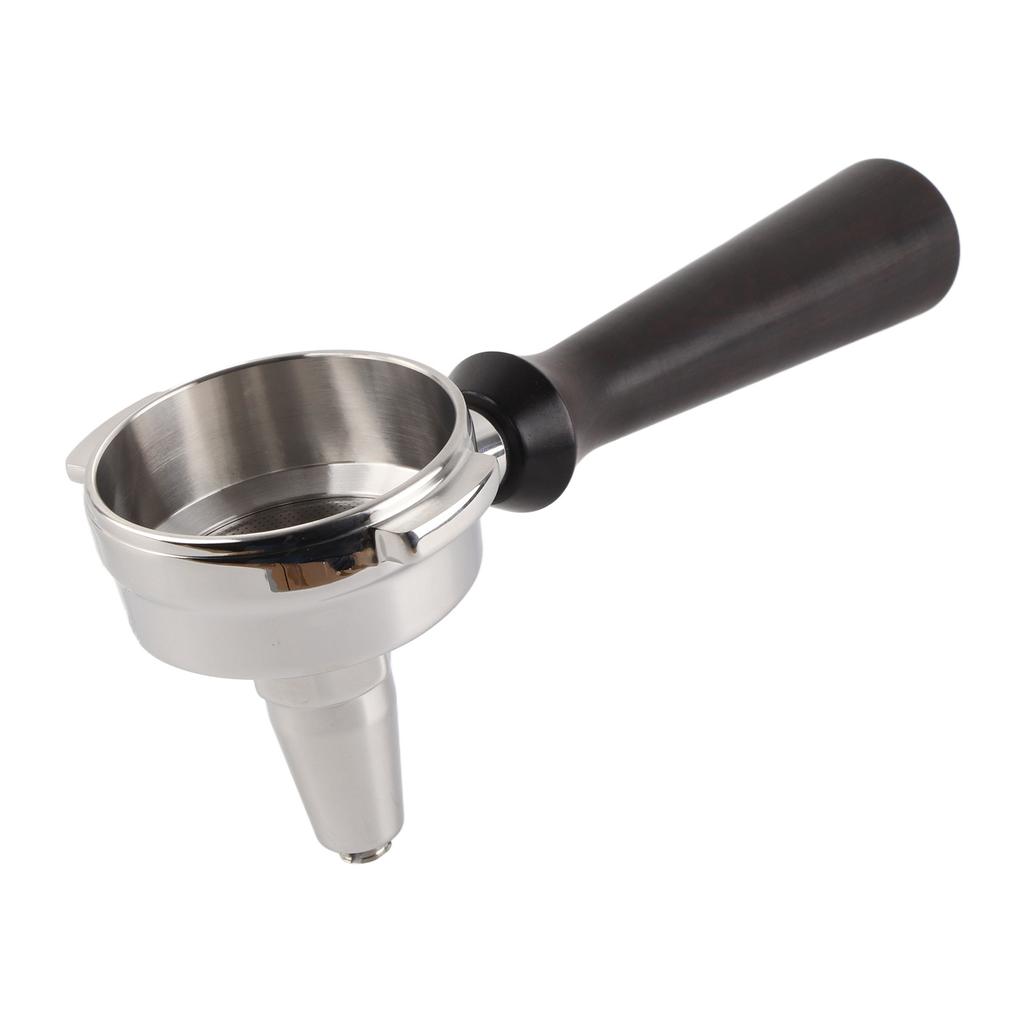 58mm Portafilter Stainless Steel Coffee Tea Portafilter Holder Single Spout Brewing Coffee Filter Wooden Handle Coffee Accessories