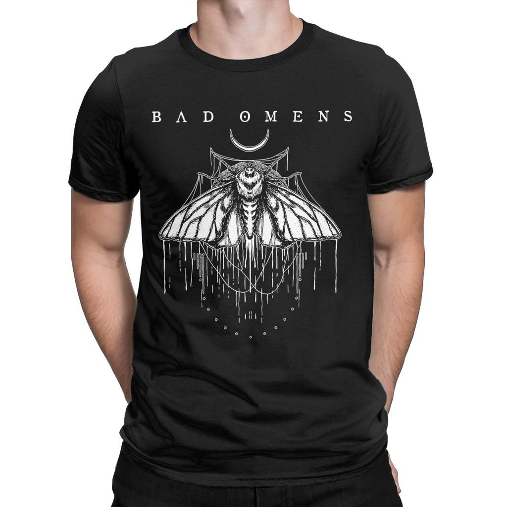 Moth Bad Omens Men's T Shirts Vintage Tees Short Sleeve O Neck T-Shirt 100% Cotton Summer Clothing