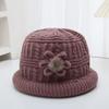 Winter new middle-aged and elderly hats women's fleece warm women's ear protectors knitted wool hats mother grandma hats women