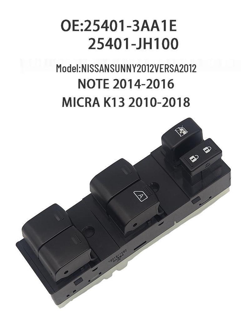 Power Window Switch 25401-3AA1E for Right Hand Drive Nissan Sunny Versa 12