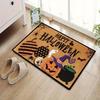 Halloween Black Cat Witch Hat Pumpkin Ghost Doormat Moon Bat Castle Print Indoor Entry Floor Rug Home Holiday Decor