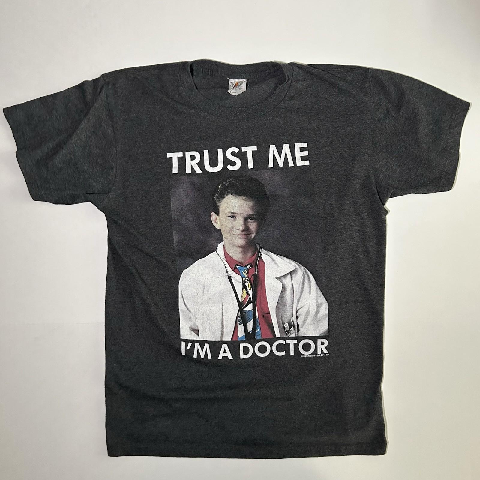 Doogie Howser Trust Me Im A Doctor T Shirt Mens Large Gray Graphic TV Unisex T-Shirt XXXXL