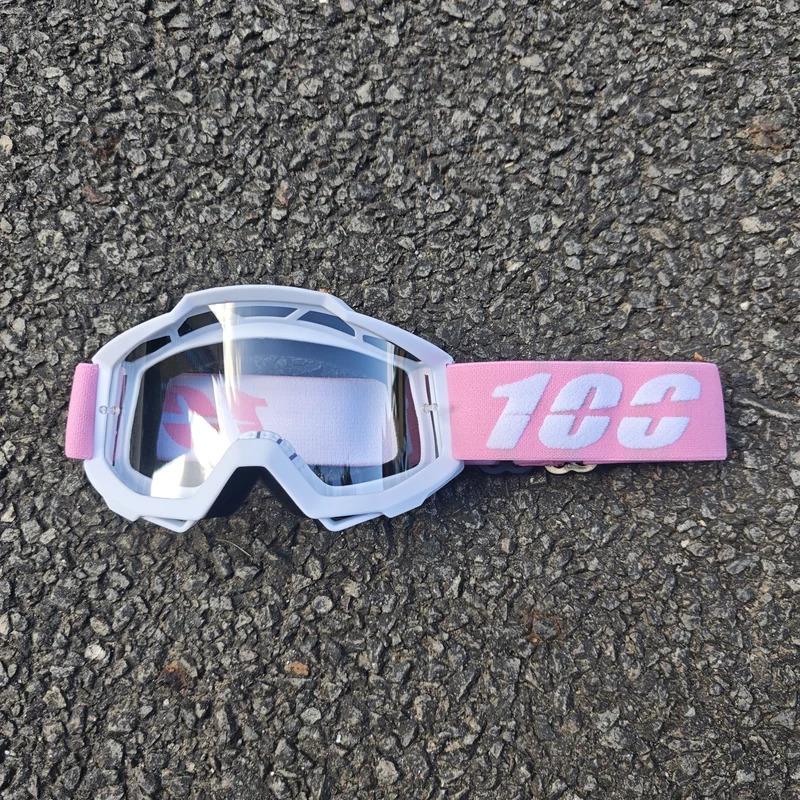 100 Motorradbrille Staubdicht Rennbrille Winddicht für Männer & Frauen Motocross Radfahren Skifahren Outdoor Offroad-Fahrradbrille