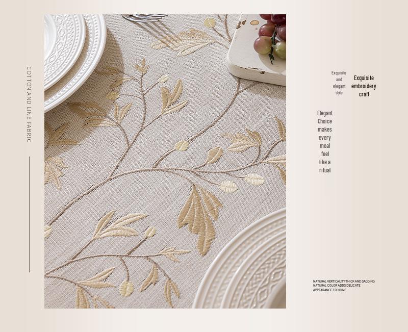 Față de masă impermeabilă și rezistentă la praf din bumbac-in de stil nordic - Rectangulară, Husă rezistentă la uzură pentru măsuță de cafea