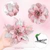3/5/10Pcs 14.5cm Glitter Artifical Christmas Flowers Mreey Christmas Tree Decoration Happy New Year Ornaments Xmas 2025 Navidad