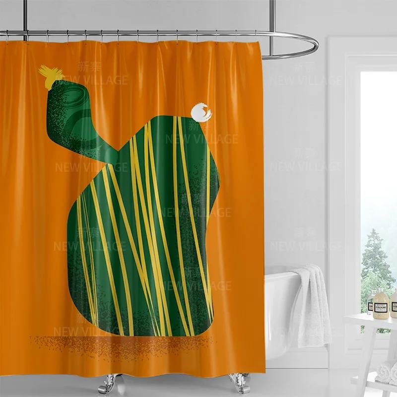 Abstrakcyjna Zasłona Prysznicowa z Graffiti Można Prać w Pralce Odporna na Wycieranie Nordycka Dekoracyjna Zasłona Prysznicowa do Rodzinnej Łazienki 180x200