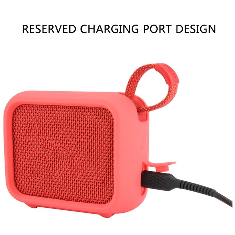 Shockproof Silicone Cover for GO 4 Portable Bluetooth-compatible Speaker, Dustproof Protections with Carrying Hook