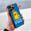 Funny Cute Cartoon Duck Plating Phone Case For Xiaomi Poco X5 X6 X7 X8 Pro Max F8 Ultra F7 M8 M7 M5S Redmi 15C 15 14C 13C 13 X3