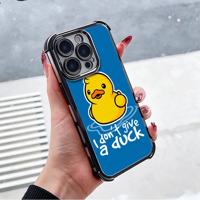 Funny Cute Cartoon Duck Plating Phone Case For Xiaomi Poco X5 X6 X7 X8 Pro Max F8 Ultra F7 M8 M7 M5S Redmi 15C 15 14C 13C 13 X3
