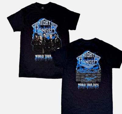 Night Ranger 2025 Wereldtour Concert Print T-shirt