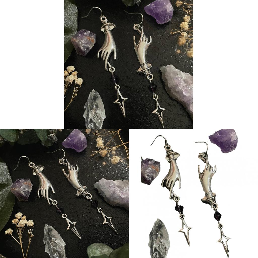 Starry Night Pendant Earrings For Women With Handcrafted Alloy Gothic Jewelry