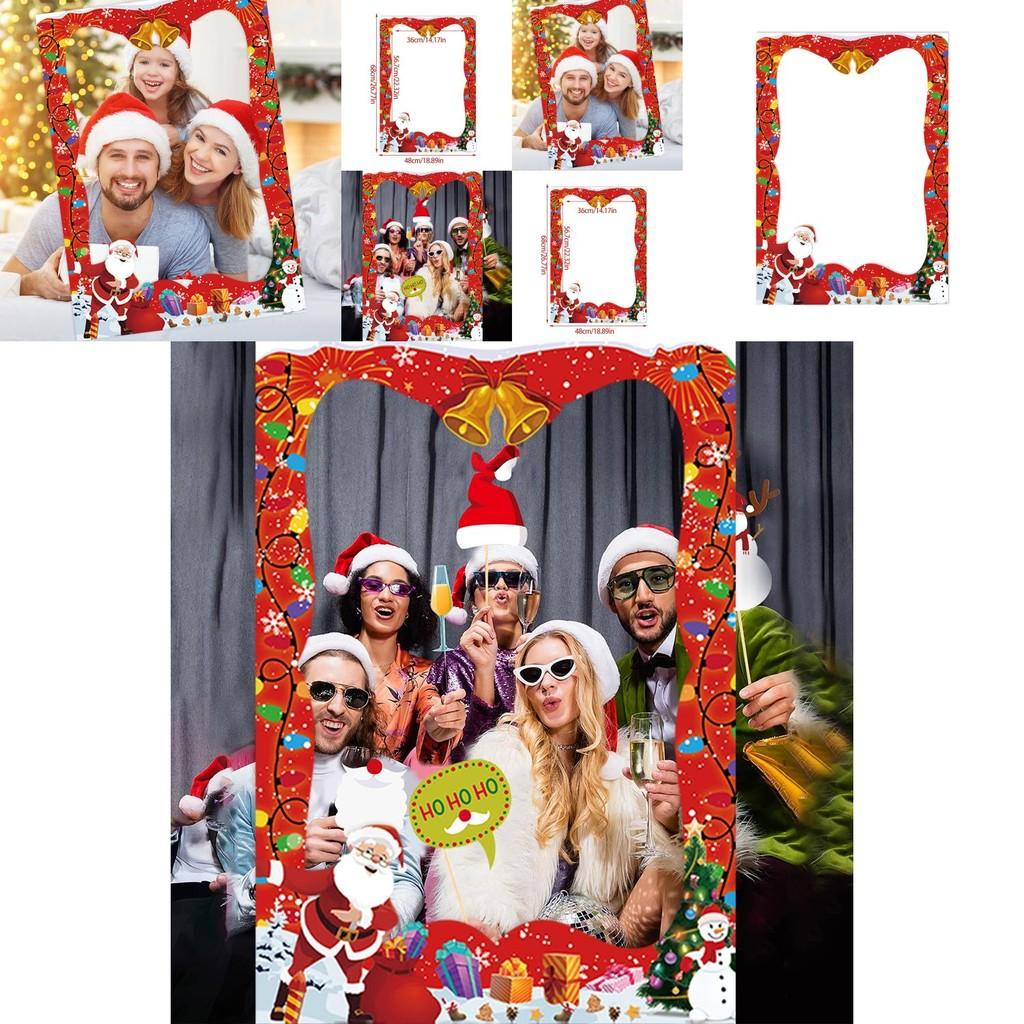 Weihnachts-Fotorahmen-Requisite aus Papiermaterial für Feiertags-Party- und Veranstaltungsdekoration