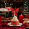 Cupcake Decorations 24 Pieces Decor Christmas Cupcake Toppers Decor For Home Event Family Celebration Party Table Gathering