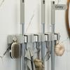 Wall Mounted Broom Holder Mop Rack Strong Load-bearing Easy To Install Universal Broom Hanger Tool Organizer Rack