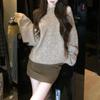 Women's High Waist Brown Wool A-Line Skirt - Autumn/Winter Retro, Anti-Exposure, Hip-Hugging Style