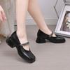 Shoes with Chain Decor Spring Autumn Square Toe VintagePumps for Women's Elegant Dress Shoes