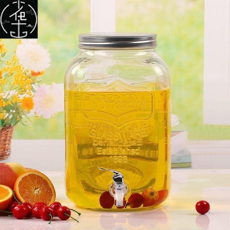 

Glass Water Jar Bucket Drinking Fountain Glass Juice Bottle 5L ABS faucet do not heat water Default Item