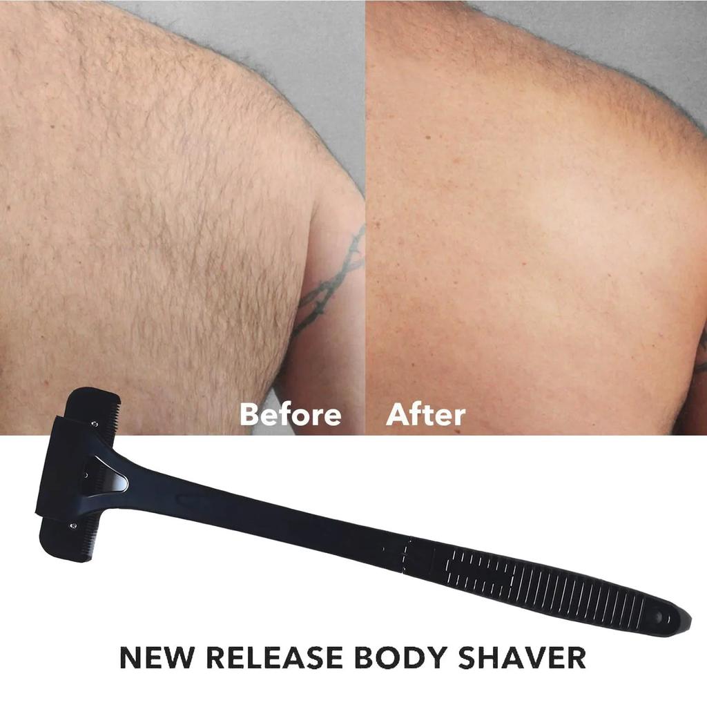 Men Back Shaver Hair Shaver Two Head Blade Foldable Trimmer Body Leg Long Handle Removal Razors