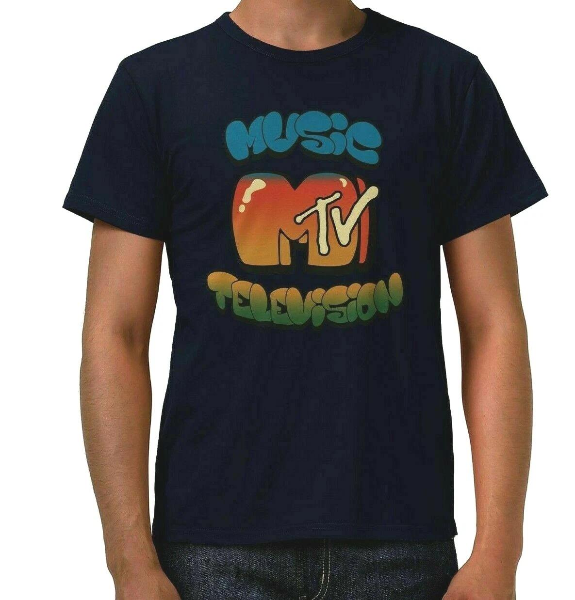 MTV MUSIC TELEVISION S/S Toddler T SHIRT GRAFFITI - Navy Blue 120