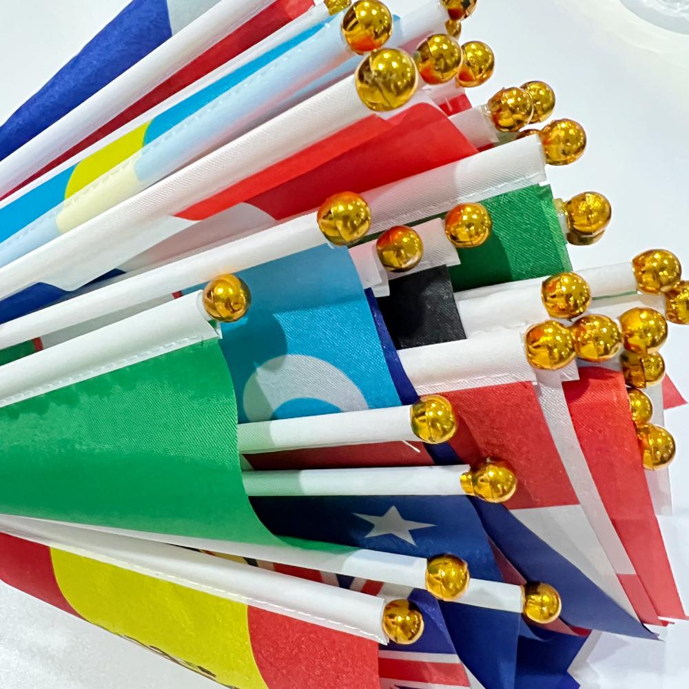 2026 48/pcs/setHand Held National Flag14x 21cmCountry Flag NEW Cup Countries Flag Bunting National String Banner Football Event