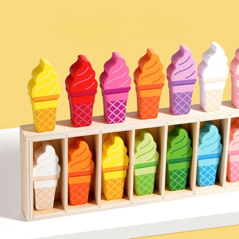 Creativity Ice Cream Matching Interactive Games Memory Brain Training Colour Cognition Educational Learning Playthings ideal for Children Boys Girls