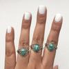 Solid 925 Sterling Silver Blue Copper Turquoise Gemstone Ring, Handmade Ring, Bohemian Ring, Partywear Ring