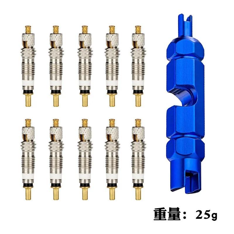 18-teilige Fahrrad-Reparaturwerkzeug-Sets Presta-Ventilkern-Set Fahrrad Schrader-Ventilschlüssel Tubeless-Reifenheber MTB-Reparaturwerkzeuge