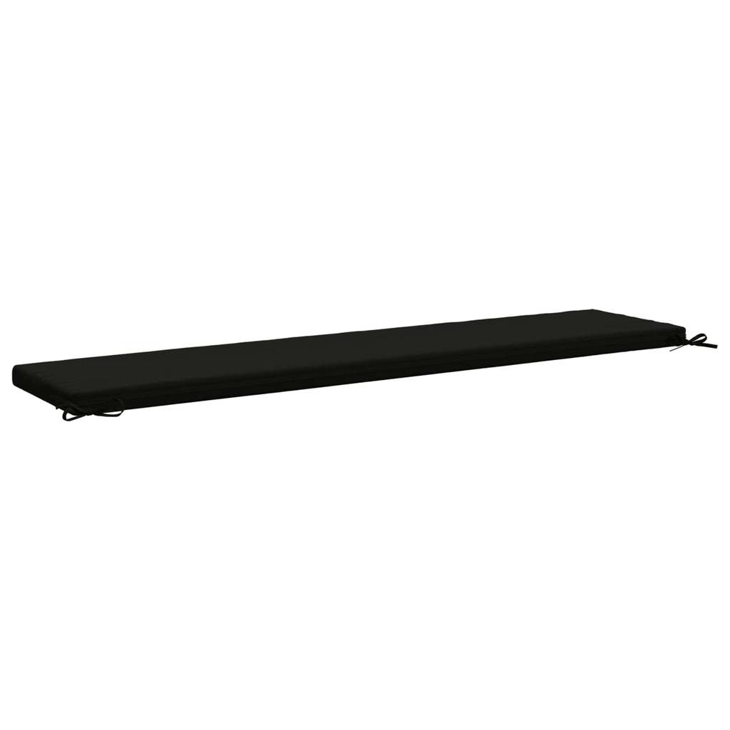 Bench Cushion SOEST 100percent  Polyester Black 200 x 40 x 5 cm