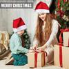 Christmas Santa Hats Soft Non-Woven Material Fluffy White Pom Pom For Xmas Parties Holiday Gatherings