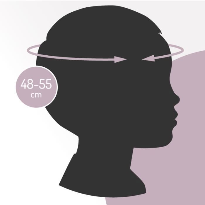 Casque Enfant - MOMI - MIMI - Tour De Tête 48-55 Cm - ABS - Mentonnière Réglable - Noir Mat