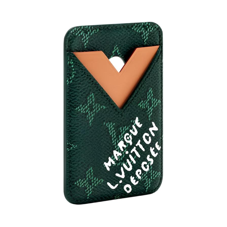 Louis Vuitton Magnetic Card Holder Epicea Monogram Heritage Canvas Men Wallets Green M26949