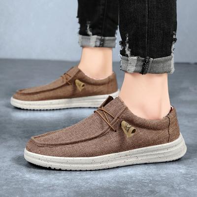 Men's Summer Breathable Casual Shoes Large Size Round Toe Comfortable Loafers Lightweight Soft Soled Sneakers Zapatos De Hombre