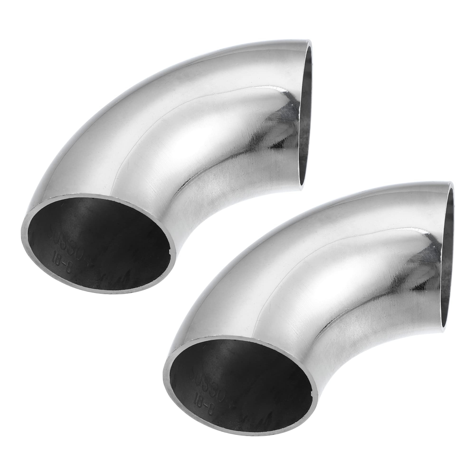 

uxcell SS304 Stainless Steel 90 Degree Mandrel Bend Elbow Exhaust Elbow Pipe for Car 3.8cm срібний
