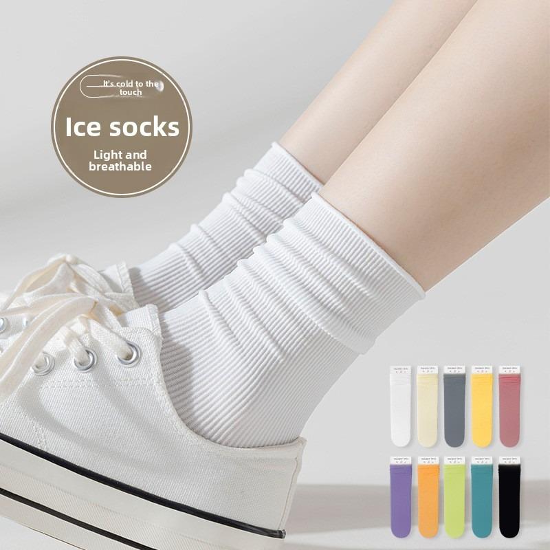 Socks, Breathable Socks, Bingbing Dui Postpartum Socks, Sweat-absorbing Mid-calf Socks, Thin Summer Anti-odor Socks