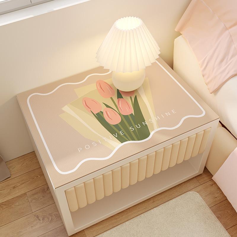 

Чехлы для прикроватных шкафов Водонепроницаемые Пыленепроницаемые Кожаные универсальные микроволновые печи Модные Современные Украшения Для Дома Мебель Ins 35x45cm