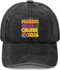 Mardi Gras Cruise 2026 Baseball Cap Washed Polyester Casual Snapback Hat Unisex Adult