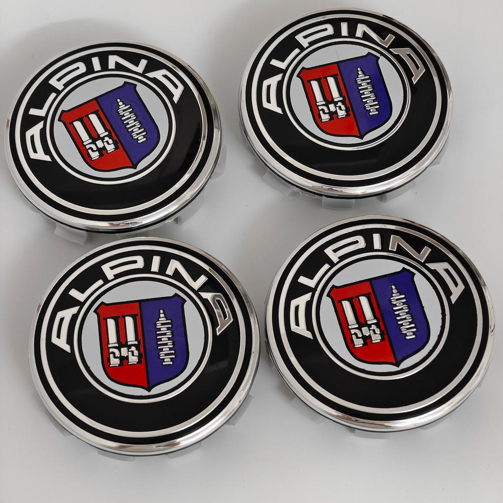 4pcs For BMW 50th E90 E60 F10 F20 G20 G30 E53 E85 E70 56mm 68mm Blue White Car Hub Cap Wheel Center Cap Emblem Badge Accessories YB4