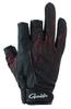 Gamakatsu Stretch Fishing Gloves (Flame Pattern3-Strip) GM7292 Black, Medium