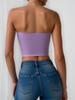 Diamond Cross Fishbone Satin Corsage Bandeau Top
