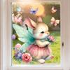 Easter 2026 Angel Bunny Window Cling Stickers for Living Room Decor