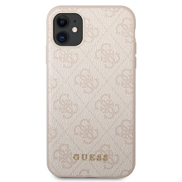 Guess Guhcn61G4Gfpi Iphone 11 / Xr 6,1Różowy/Pink Hard Case 4G Metal Gold Logo