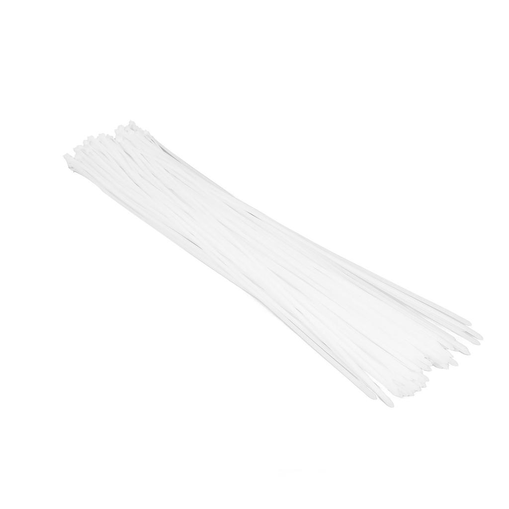 100 Stück Kabelbinder Heavy Duty 250 lbs Zugfestigkeit Selbstverriegelnd Nylon-Kabelbinder für Innen Außen Weiß