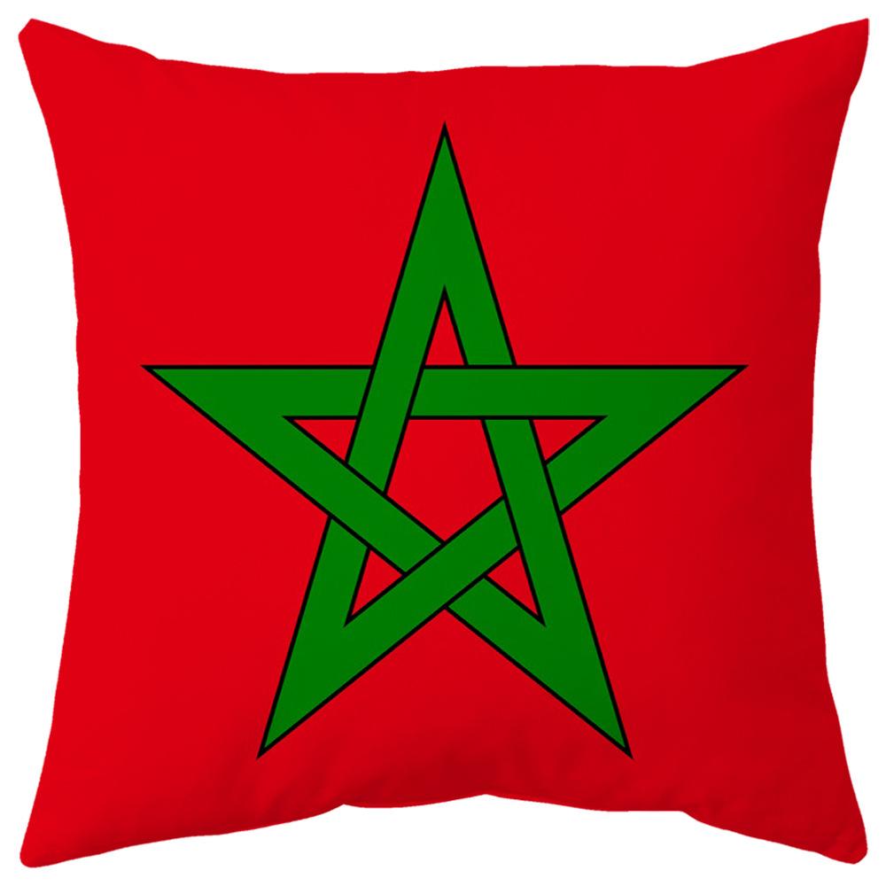 World Cup Pillow Flag National Pattern Printed Pillow Cover Seat Cushion Bedside Cushion Holiday Gift